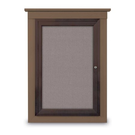 United Visual Products Single Door Enclosed Cathedral Letterboa, UV1300CD-SATIN-GREY UV1300CD-SATIN-GREY
